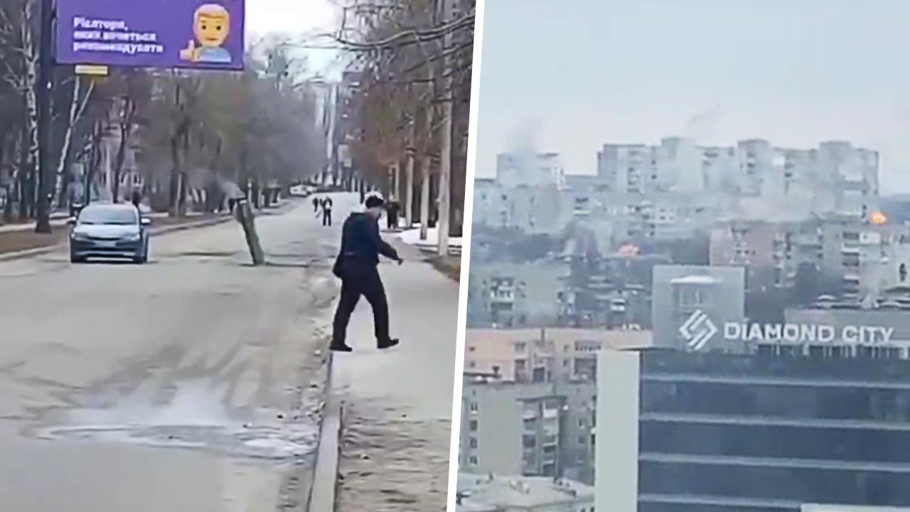 Жители Харькова показали кадры обстрелов города. На видео — снаряды на улицах и разрушенная квартира