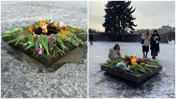 Россиянки-феминистки отпраздновали 8 марта. Отнесли цветы к памятникам ВОВ и провели митинги за мир