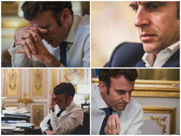 "Макрон - это состояние души". Фото президента Франции попали в мемы о тревоге за Россию и Украину