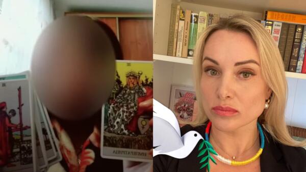 Как Марина Овсянникова с плакатом в эфире «Первого» стала женщиной из раскладов таро об Украине