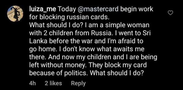 Что ждёт РФ после приостановки работы Mastercard и Visa. Россиянки с детьми жалуются на компанию