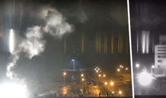 Что произошло на Запорожской АЭС в Энергодаре. На видео с камер электростанции над зданием — дым