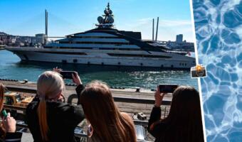 Жители Владивостока ходят к яхте Алексея Мордашова как на экскурсию в погоне за фото на фоне роскоши
