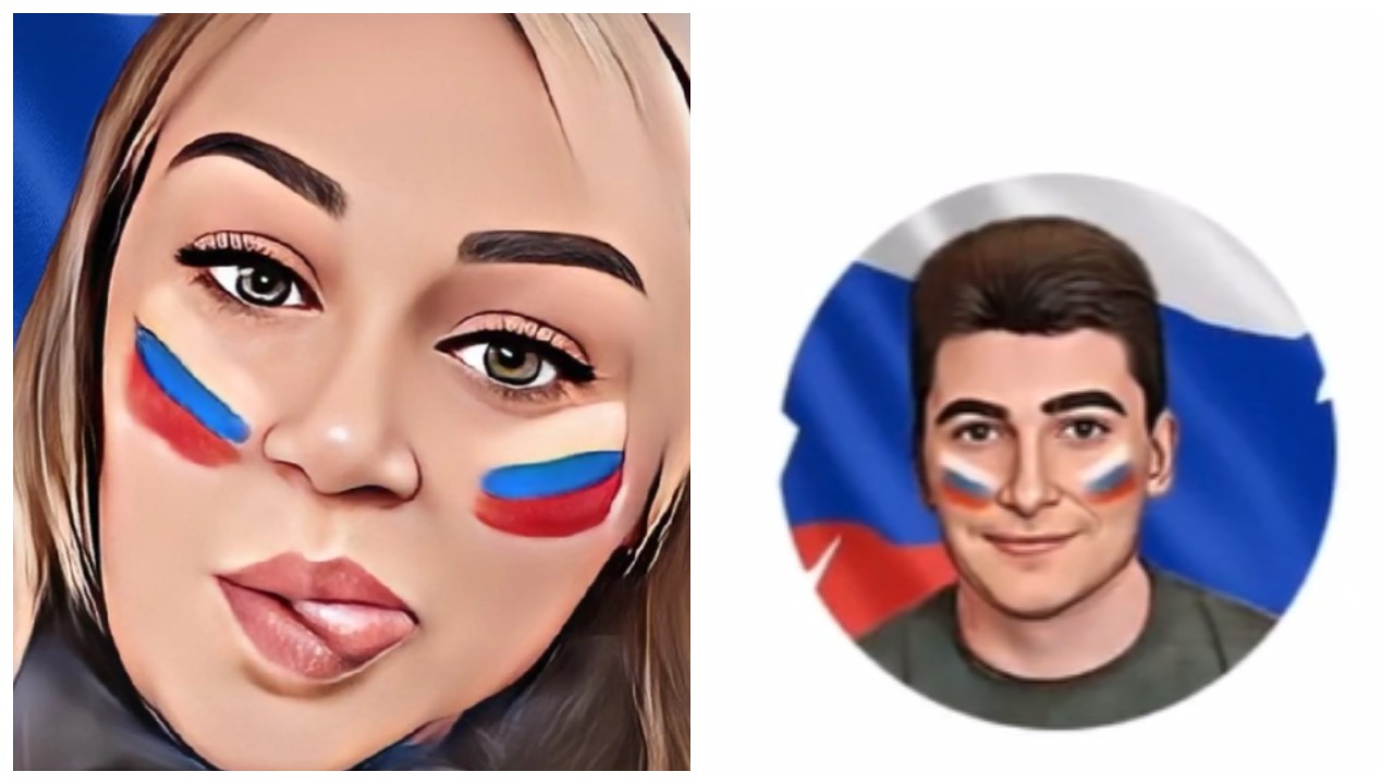 Футбольный макияж болельщицы: флаг России пошагово