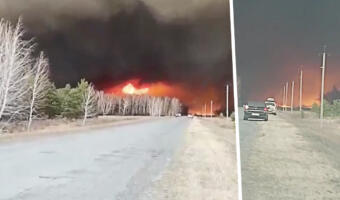 «Вышел на 15 минут – пропах гарью». Как на видео из Новосибирска, Омска и Красноярска полыхают пожары