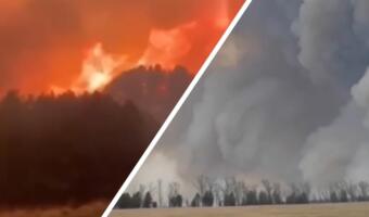 Пожары охватили леса в Минусинском районе. На видео — пламя до неба, которое сравнили с Армагеддоном