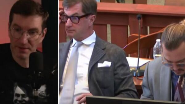 Зрители разглядели Антона Красовского на суде Джонни Деппа. Адвокат похож на "постаревшую" версию журналиста