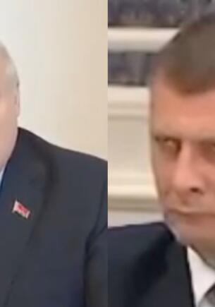 Хмурого мужчину на совещании с Александром Лукашенко троллят в Сети. «Разозлился» после похвалы ВСУ