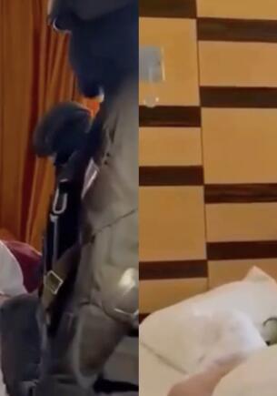 На видео задержания Асхаба Магомедова попал Некоглай. Лежит раздетый, пока бойцу заламывают руки