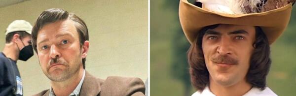 Джастин Милославский или Жорж Тимберлейк. Певец с усами в образе полицейского похож на актёра СССР