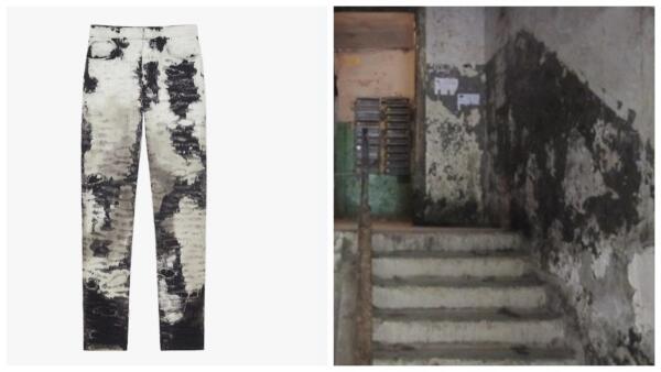 "Убитые" джинсы от Givenchy за 106 000 ₽ озадачили модников. Принт как стены у жутких подъездов из РФ