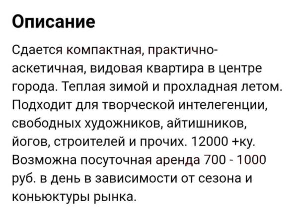 Подходит для айтишников и йогов. На "Авито" сдают квартиру в СПб без отделки и паллетами за 10 000 Р