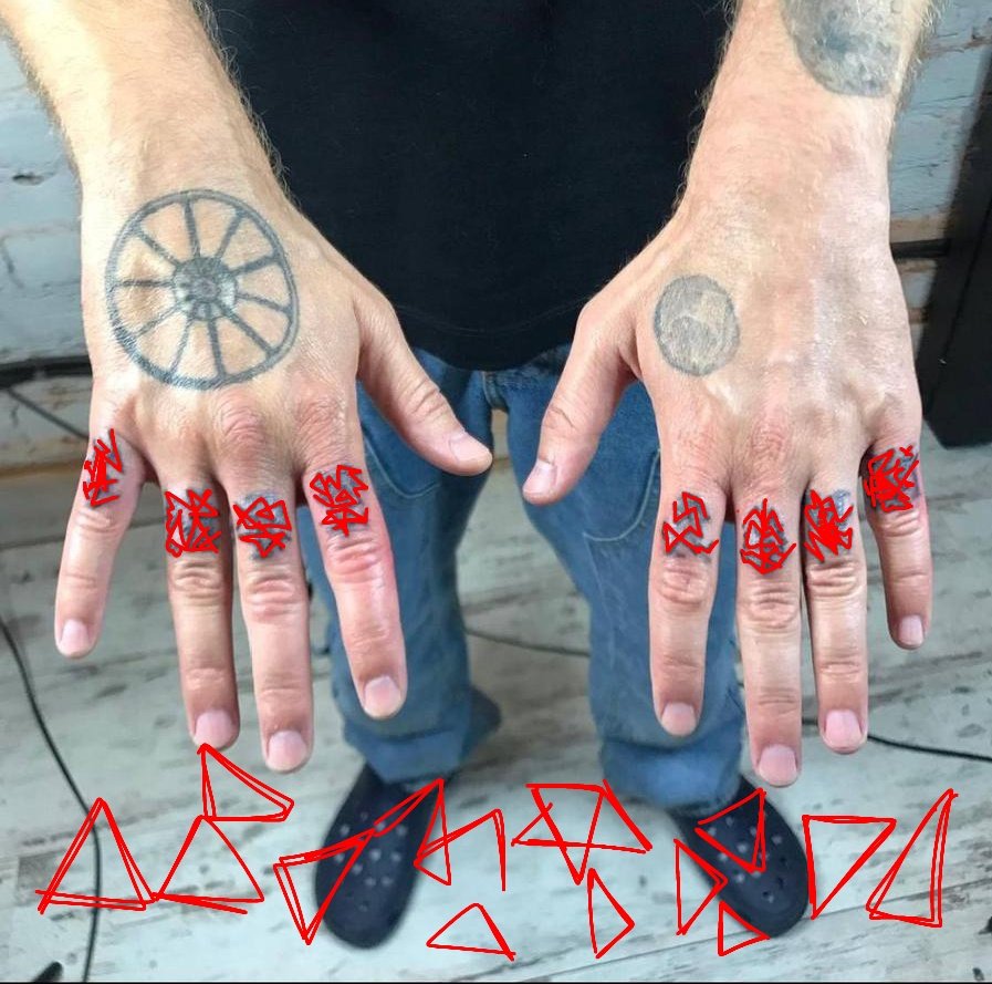 Фото и значение татуировок на пальцах рук