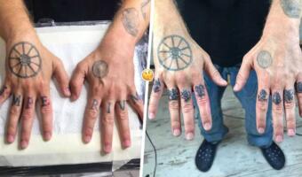 В рунете пытаются расшифровать тату на пальцах Оксимирона. Вместо старой надписи Imperium видят руны