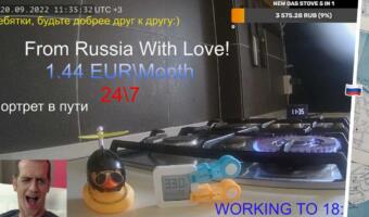 Российский стример хвастает газом на кухне перед иностранцами 24/7. Но смотрят его из РФ