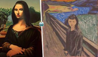 «Мона Лиза» с бровями и «Крик» без крика. Как нейросеть дорисовала картины знаменитых художников