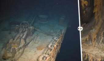 Как сейчас выглядит легендарный «Титаник». Учёные показали видео с затонувшим кораблем в разрешении 8К