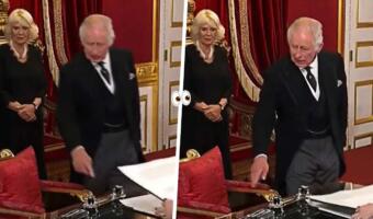 Зрители винят Карла III в желчности из-за видео, где монарх злится на персонал за чернильницу на столе