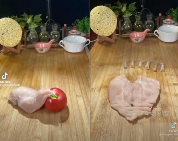 Кулинарное видео с "живой" едой вызвало ностальгию. Курица готовила сама себя как во "Вкусных историях"