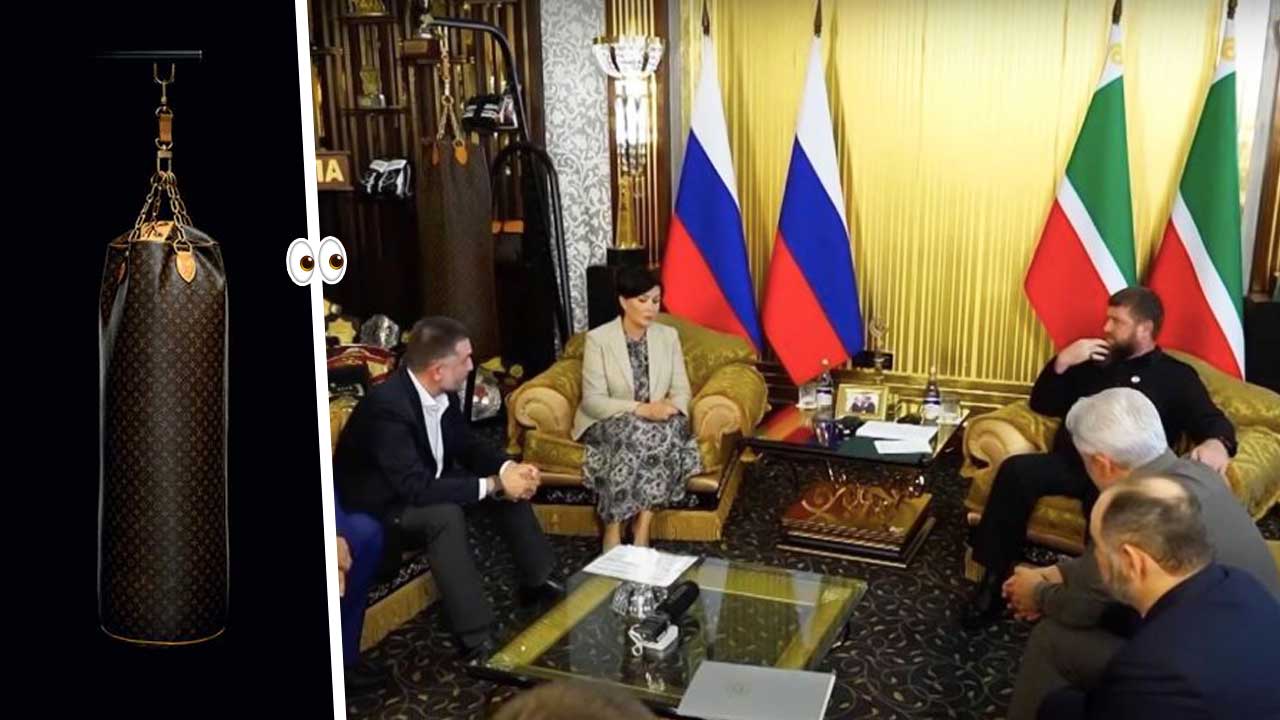 В кабинете Рамзана Кадырова увидели боксёрскую грушу из коллекции Louis Vuitton за $175 000