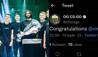 Европейская команда поздравила россиян Virtus.pros с победой в IEM Rio Major 2022, но удалила твит