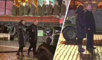 Путин посетил выставку об истории обороны Москвы. На видео бродит среди военной техники времён ВОВ