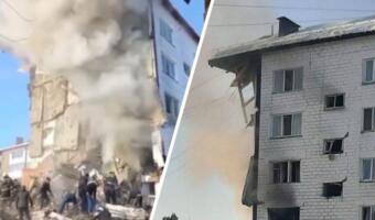 На Сахалине произошёл взрыв в пятиэтажке. На видео — столб дыма, завалы и разрушенный подъезд