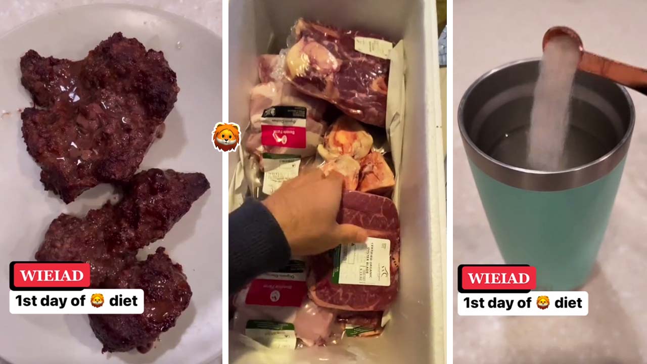 Блогеры запустили челлендж на львиную диету. В тренде месяц питаются мясом, солью и водой