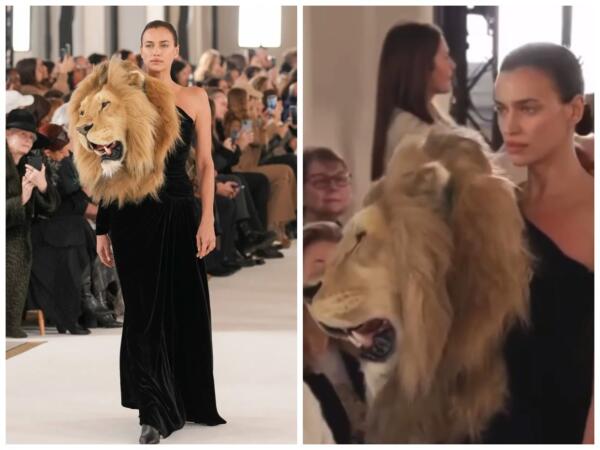 Львы, змеи и волки. На фото с показа Schiaparelli Кайли Дженнер и Ирина Шейк гуляют в образе зверей