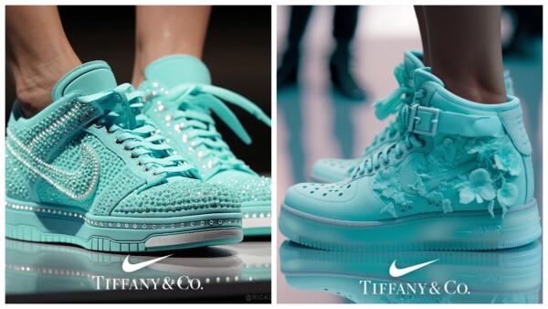 Как коллаборация Tiffany и Nike разочаровала Сеть. Сравнивают кроссовки брендов с обувью от нейросети