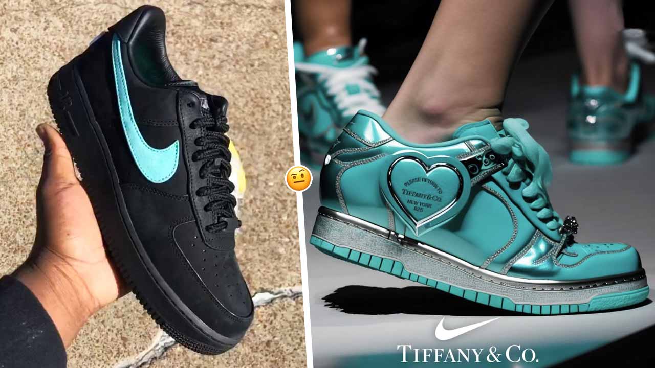 Фото кроссовок от Tiffany и Nike сравнили с пикчами от Midjourney. Дизайн брендов с треском проиграл ИИ