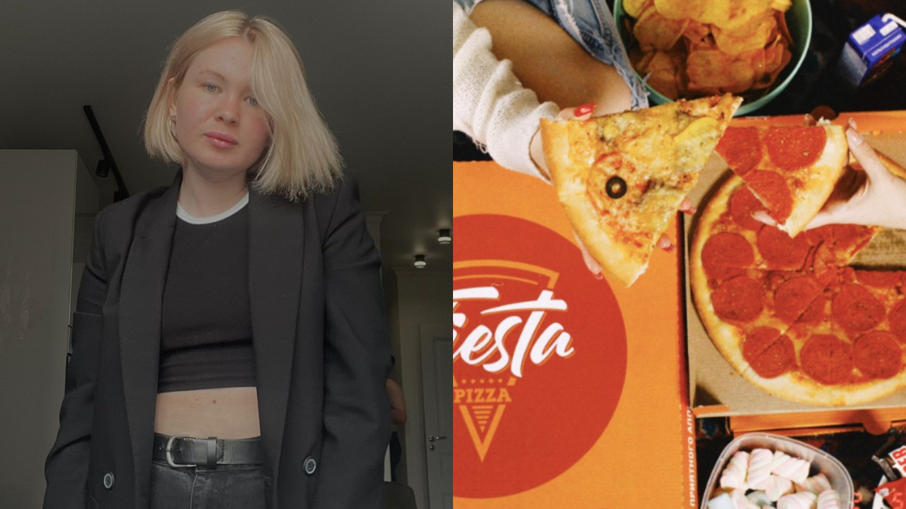Пиццерия в Бишкеке высмеяла эмигрантку из РФ. Предложила пиццу под фото с лишним весом после переезда