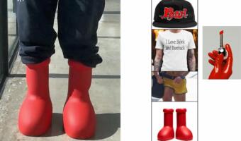 Красные ботинки от MSCHF попали в мемы. В пикчах Astro Boy Boots носит обезьяна из «Даши-следопыта»