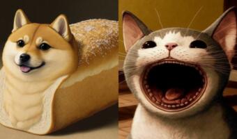 Нейросеть Midjourney показала животных из мемов. Чимс стал буханкой хлеба, а Pop Cat – зубастым монстром