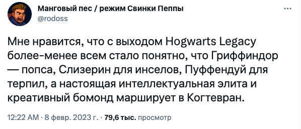 Что говорит о вас ваш факультет в Hogwarts Legacy. В твиттере всех сигм отправляют в Пуффендуй