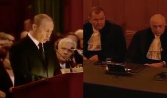 В рунете вспомнили речь Путина в суде в Гааге. На видео 2005 года президент РФ обращается к судьям