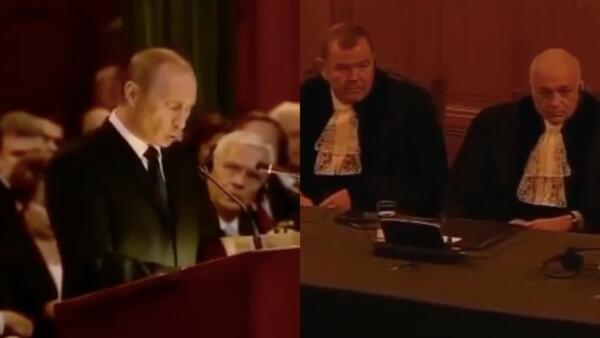 В рунете вспомнили речь Путина в суде в Гааге. На видео 2005 года президент РФ обращается к судьям
