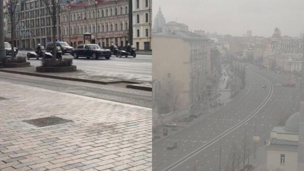 Визит Си Цзиньпина погрузил Москву в пробки. На видео кортеж едет по пустым улицам, а водители сигналят