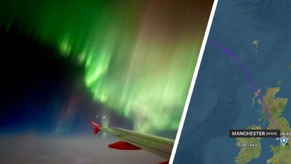 Пилот развернул самолет на 360 градусов, чтобы показать пассажирам северное сияние
