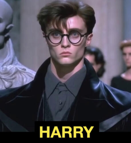 Герои "Гарри Поттера" превратились в моделей Balenciaga. На видео волшебники будто кричат Slaaay
