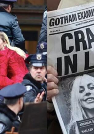 Леди Гага в образе Харли Квин сводит с ума тикток. На съёмках «Джокера» поцеловала женщину из массовки