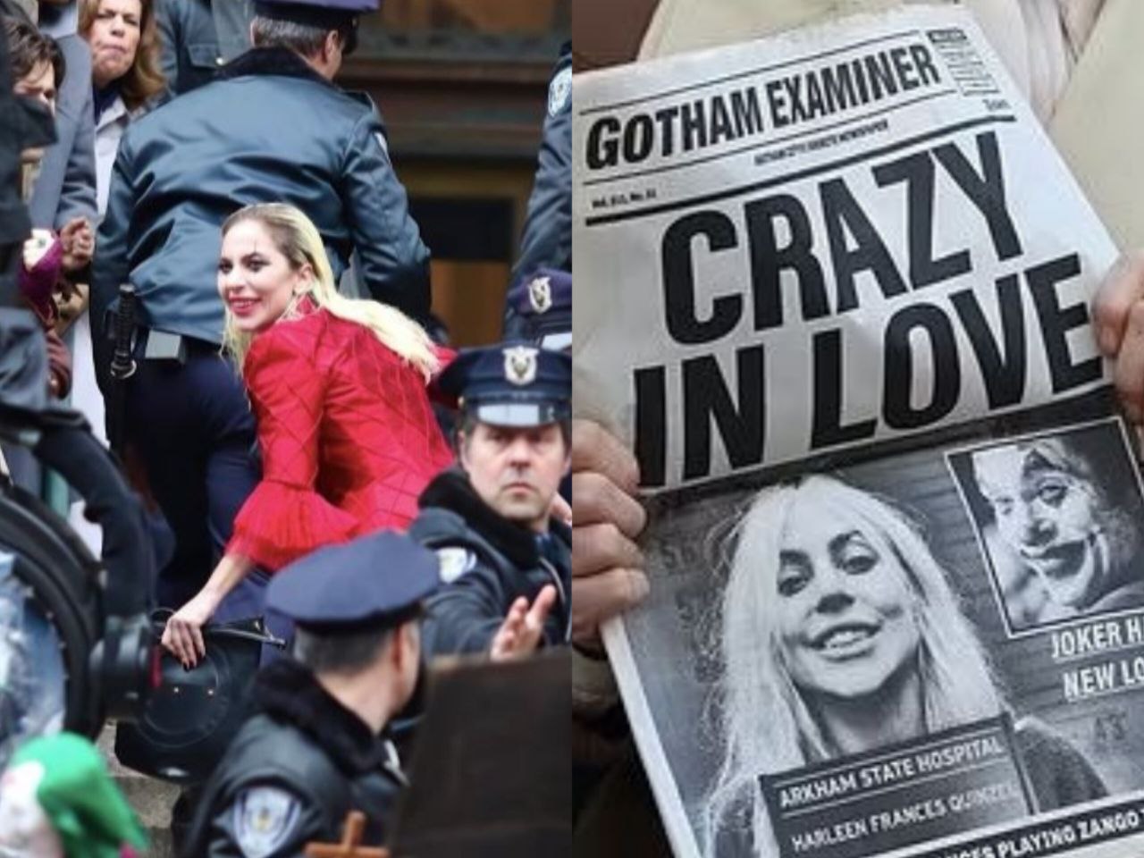 Леди Гага в образе Харли Квин сводит с ума тикток. На съёмках «Джокера» поцеловала женщину из массовки