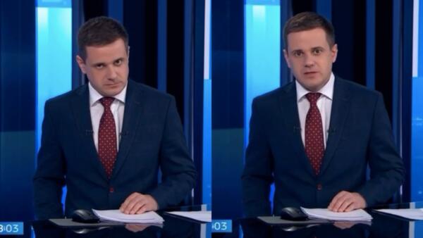 Ведущий «России-1» изменился в лице в эфире о Белгороде. Назвал город «зоной СВО» и выпучил глаза