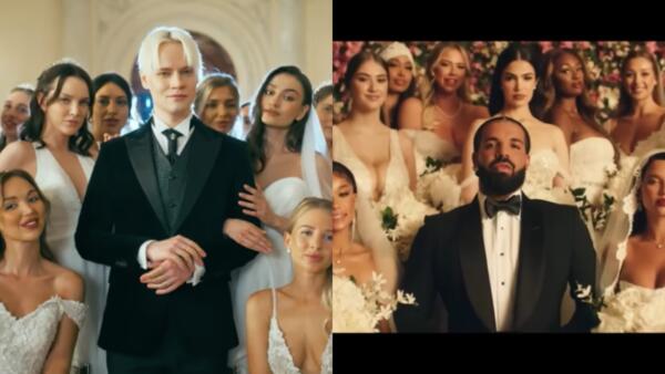 Шаман в клипе «Мёд» повторил сцены из видео Дрейка. Зрители нашли похожие кадры с невестами