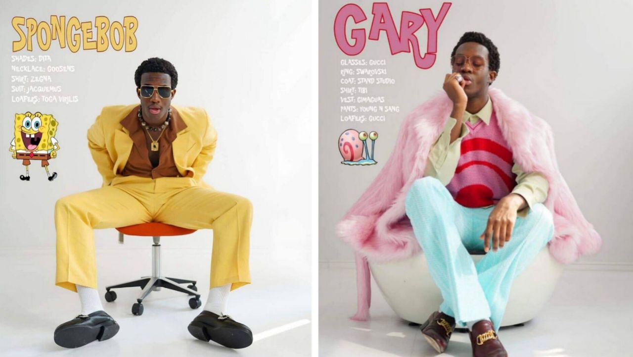 Блогер создал образы для героев Губки Боба из модных брендов. Нарядил Сквидварда в Prada