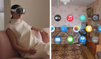 Очки Vision Pro смешанной реальности от Apple в рунете встретили мемами. На пикчах проецируют шашлык