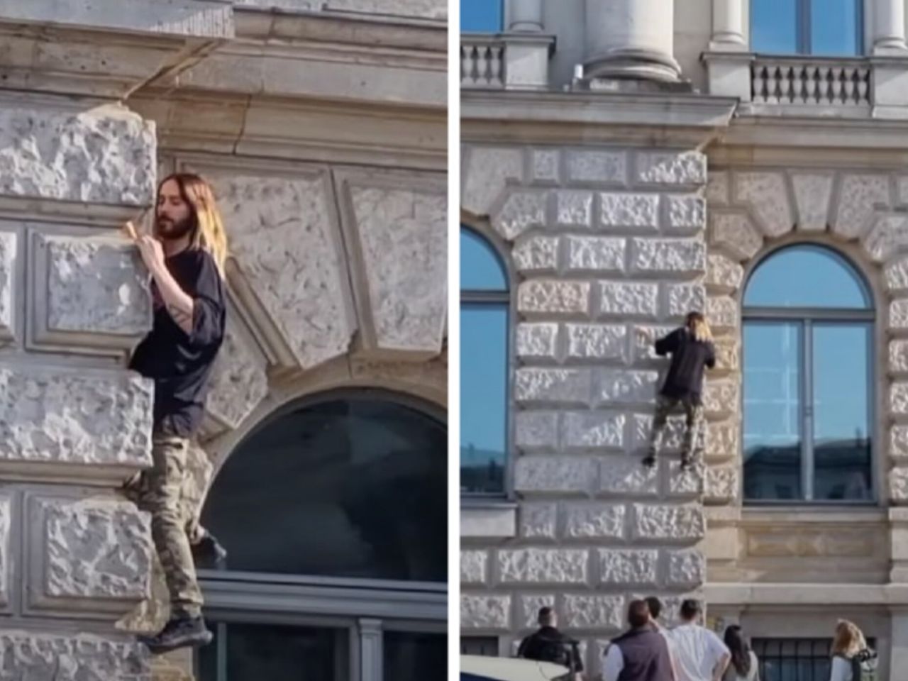 Джаред Лето на видео лезет по стене в Берлине. В Сети строят теории о  поступке