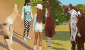 Баг в Sims 4 «Конное ранчо» превращает лошадей в монстров. Повзрослевшие жеребята ходят на двух ногах