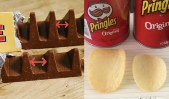 Блогер показал, как изменился размер продуктов. Сравнил Toblerone и Pringles до и после шринкфляции