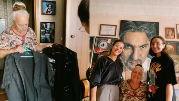 На видео мама Горшка из «КиШа» пригласила фанаток в квартиру на Ржевке. Показала диплом и фото сына